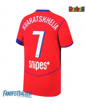 Paris Saint-Germain Khvicha Kvaratskhelia #7 Tricou Fotbal Replică 2025-26 Barbati Treilea
